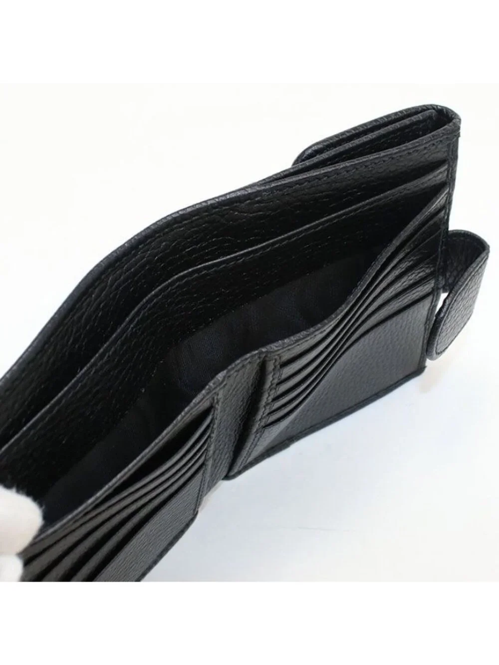 Gucci Hook Interlocking Bifold Wallet Leather